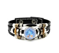YAIEWNE Vaso De Festival De Cerveza, Universo, Entrelazamiento Cuántico, Pulsera Ajustable De Cuero Trenzado, Brazalete Étnico Hecho A Mano, Accesorio De Regalo De Cumpleaños Y Navidad