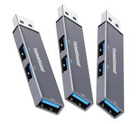 YaimhSound - Concentrador USB de 3 puertos, mini concentrador USB, paquete de 3 unidades, pequeño 1 en 3 salidas, USB 3.0 + 2 divisores USB 2.0 para laptop, PC, Xbox, teclado, mouse, unidad flash, SSD