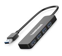 YaimhSound Hub USB 3.0 de 4 puertos, divisor USB para ordenador portátil, teclado y ratón adaptador para Dell, Asus, HP, MacBook Air, Surface Pro, Acer, Xbox, unidad flash, HDD, consola, impresora, cámara