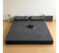 YAIUNHIQ Colchón de Tatami, Almohadilla de Cama Plegable Suave | Tela de fibra de poliéster, Cómodo y Transpirable, for el Hogar, Camping, Sofá(Black,135x190x7.5cm)