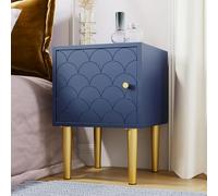 YAIXBNG Mesita de noche, mesita de noche, mesa auxiliar, color azul marino, mesa de sofá adecuada para cualquier cama y dormitorio - H50/B35/T35 cm