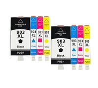 YAJBHnzpt Cartucho de Tinta 903XL Compatible con impresoras Officejet Pro 6950 6960 6961 6963 6964 6965 6966(2SET)