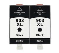 YAJBHnzpt Cartucho de Tinta 903XL Compatible con impresoras Officejet Pro 6950 6960 6961 6963 6964 6965 6966(2 Black)