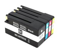 YAJBHnzpt Cartucho de Tinta 952XL 953XL 954XL 955XL 953 Compatible con Officejet Pro 7720 7730 7740 8210 8218 8710 8715 8718 8720 8730 8740(1SET(4Pcs))