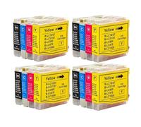 YAJBHnzpt Cartucho de Tinta Compatible para Modelos de Impresora DCP-130C 135C 150C DCP-330C DCP-350C LC10 LC37 LC51 LC57 LC960 LC970 LC1000(4SET)