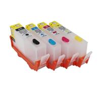 YAJBHnzpt Cartucho de Tinta Recargable de 4 Colores Compatible con impresoras Jetvinner 670 Deskjet 3525 4615 4625 5525 con Chips ARC