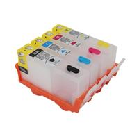 YAJBHnzpt Compatible con 670 Deskjet 3525 4615 4625 5525 Suministros de Impresora Cartucho de Tinta Recargable 4 Color con Chip de Arco para el número de Pieza 670