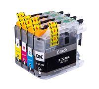 YAJBHnzpt Compatible con los Modelos de Impresora DCP-J562DW J4120DW MFC-J480DW J680DW J880DW J4420DW J4620DW J5320DW LC223 LC221 LC221XL LC223XL Cartucho de Tinta(1set 4PCS)