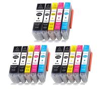 YAJBHnzpt Compatible con Suministros de Impresora 570 571 PGI-570 CLI-571 Reemplazo para el número de Pieza MG5750 MG5751 MG5752 MG6850 TS6050 TS5050 TS5051(15 Pcs)