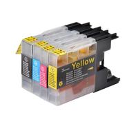 YAJBHnzpt Compatible con Suministros de Impresora LC12 40 71 73 75 400 1220 1240 Cartucho de Tinta para DCP J525W J725DW MFC J430W J625DW J6510 J6710 J6910 J825 J5910DW(1set 4colors)