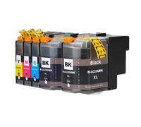 YAJBHnzpt Juego de Cartuchos de Tinta BK C M Y Compatible con impresoras DCP J785DW MFC J985DW Número de Pieza LC22UXL 22UXL LC22U(One Set Add 1BK)