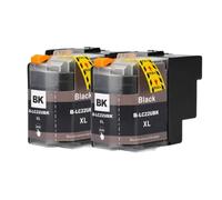 YAJBHnzpt Juego de Cartuchos de Tinta BK C M Y Compatible con impresoras DCP J785DW MFC J985DW Número de Pieza LC22UXL 22UXL LC22U(2 PCS Black)