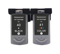 YAJBHnzpt Reemplazo de Cartucho de Tinta Compatible para PG40 CL41 para Uso con impresoras IP1600 IP1200 IP1900 MP140 MP150 MX300 MX310 MP160 Número de Pieza PG40 CL41(1 BK 1 Color)
