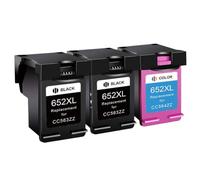 YAJBHnzpt Reemplazo de Cartucho de Tinta CRTBOTW 652XL Compatible con 652 652 XL para Impresora Deskjet 1115 1118 2135 2136 3635 3636 3835 4535(3pcs)