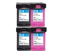 YAJBHnzpt Reemplazo de Cartucho de Tinta para 652 652 XL Compatible con Deskjet 1115 1118 2135 2136 3635 3636 3835 4535(2 Set)