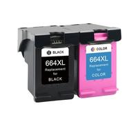 YAJBHnzpt Reemplazo de Cartucho de Tinta para 664XL 664 Compatible con Deskjet 1115 2135 2675 3635 3775 4536 4538 5075 5275(2pcs)