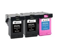 YAJBHnzpt Reemplazo de Cartucho de Tinta para Impresora 652XL 652 XL Compatible con Deskjet 1115 1118 2135 2136 3635 3636 3835 4535(3pcs)