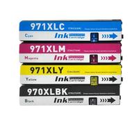 YAJBHnzpt Reemplazo para Cartucho de Tinta 970XL 971XL 970 XL 971 XL Compatible con los Modelos de Impresora Officejet Pro X476dw X451dw X576dw X551dw para número de Pieza 970XL 971XL(1SET)