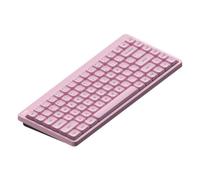 YAJBHnzpt Teclado 84 75% Intercambiable en Caliente, mecánico inalámbrico, Perfil bajo con Perilla, Junta RGB montada, Compatible con Nuphy Node75 (Color: Pink)
