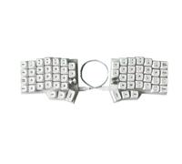 YAJBHnzpt Teclado Diseño 4 × 6 2 perillas Ergonomía Dividida Intercambiable en Caliente MX Mecánico Cableado Sur RGB Vial Programable Compatible con 5420(White HiFi Version)