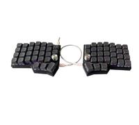 YAJBHnzpt Teclado Diseño 4 × 6 2 perillas Ergonomía Dividida Intercambiable en Caliente MX Mecánico Cableado Sur RGB Vial Programable Compatible con 5420(Black HiFi Version)