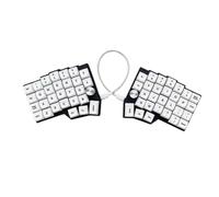 YAJBHnzpt Teclado Diseño 4 × 6 2 perillas Ergonomía Dividida Intercambiable en Caliente MX Mecánico Cableado Sur RGB Vial Programable Compatible con 5420(BW HiFi Version)