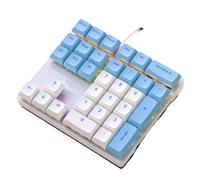 YAJBHnzpt Teclado numérico de 33 Teclas, Eje mecánico Azul, Teclas RGB PBT compatibles con finanzas de Contabilidad del Tesoro (Color: K33 Blue White)
