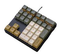 YAJBHnzpt Teclado numérico de 33 Teclas, Eje mecánico Azul, Teclas RGB PBT compatibles con finanzas de Contabilidad del Tesoro (Color: K33 Glimmer)