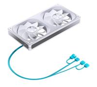 YAJBHnzpt Ventilador con Cubierta 12V 4PIN PWM 5V 3PIN ARGB 12cm Compatible con computadora de Escritorio chasis CPU radiador de Agua (Color: ZA-240WR)