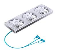 YAJBHnzpt Ventilador con Cubierta 12V 4PIN PWM 5V 3PIN ARGB 12cm Compatible con computadora de Escritorio chasis CPU radiador de Agua (Color: ZA-360WR)