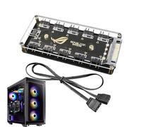 Yajimsa Concentrador Divisor ARGB, Concentrador de Ventilador ARGB, Divisor de 3 Pines, Hub Divisor ARGB para PC de 5V, Cable de extensión de Placa Base ARGB direccionable de 11 Puertos para vincular