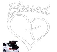 Yajimsa Jesús, Calcomanía para Coche con diseño corazón Amor, Pegat Cristiana para Coche, Pegatinas corazón Cruzado para Ventana Coche, Paredes, portátiles, Botellas