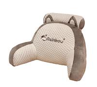 Yajimsa Lectura - Almohada para Reposo En La Cama con Cuello Desmontable Y Brazos - Cojín para Sillón Desmontable, Y Lindo, Almohadas, 50x70cm, Gato de Grano de Arroz