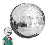 Yajimsa Sombrero de bola de discoteca para hombre - Bola de discoteca con espejo que mira la bola con luces - Bola de observación, decoraciones para fiestas disco, espejo de cristal para fiestas