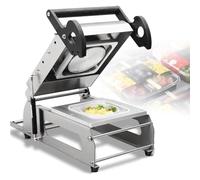 YAJJL Selladora Térmica para Bandejas De Comida, Máquina Envasadora De Cajas para Llevar con Película De 260 Mm De Ancho Y 180 Mm De Diámetro, Velocidad De Envasado De 7 a 8 Veces por Minuto