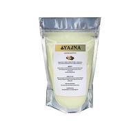 Yajna Manteca de cacao orgánica cruda pura, hidratante natural sin refinar para la cara, el cabello corporal grado A, cremas, bálsamos, lociones, jabones, suaviza la piel seca y dura, 230 g, color