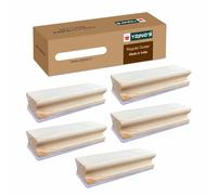 YAJNAS Plumero de madera para pizarra blanca y pizarra, combo de 5 plumeros, plumero de madera no magnético de alta calidad