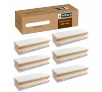 YAJNAS Plumero de madera para pizarra blanca y pizarra, combo de 6 plumeros, plumero de madera no magnético de alta calidad