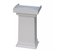 Yajuer Atril de Madera, Atril con Estante de Almacenamiento, MDF de Primera Calidad, púlpitos para Iglesias, Atril portátil para Oficina(White)