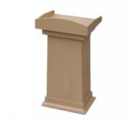 Yajuer Atril de Madera, Atril con Estante de Almacenamiento, MDF de Primera Calidad, púlpitos para Iglesias, Atril portátil para Oficina(Beige)