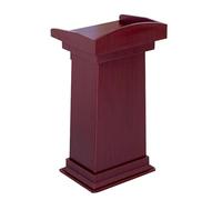 Yajuer Atril de Madera, Atril con Estante de Almacenamiento, MDF de Primera Calidad, púlpitos para Iglesias, Atril portátil para Oficina(Red)