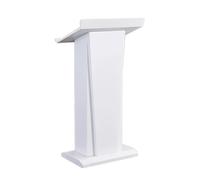 Yajuer Atril De Madera, Atril con Ruedas para Recepción, Pequeño Mostrador De Recepción, Atril Portátil, Púlpito De Madera para Conferencias En Iglesias(White)