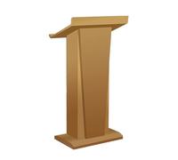 Yajuer Atril De Madera, Atril con Ruedas para Recepción, Pequeño Mostrador De Recepción, Atril Portátil, Púlpito De Madera para Conferencias En Iglesias(Gold)