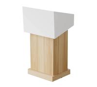 Yajuer Atril De Madera con Ruedas para Anfitriones, con 2 Niveles De Almacenamiento, Ideal para Iglesias, Escuelas, Conferencias, Restaurantes Y Seminarios(Yellow)