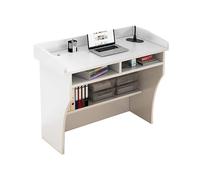 Yajuer Atril De Madera, Púlpito, Atril, Escritorio Moderno De Pie para Recepción, Atril Portátil para Restaurantes, Iglesias Y Seminarios(White)