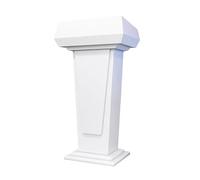 Yajuer Atril De Madera, Púlpito con Base Robusta Y Amplio Espacio De Almacenamiento, Ideal para Presentaciones, Iglesias, Aulas Y Oficinas(White)