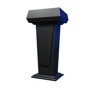Yajuer Atril De Madera, Púlpito con Base Robusta Y Amplio Espacio De Almacenamiento, Ideal para Presentaciones, Iglesias, Aulas Y Oficinas(Black)