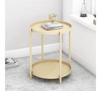 Yajuer Mesa Auxiliar De Noche, Mesita De Noche Alta, Estantería Pequeña, Estante De Almacenamiento para Mesita De Noche Simple para Dormitorio, Sala De Estar(Yellow)