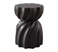 Yajuer Mesa Auxiliar para Exteriores, Mesas Auxiliares para Patio, Mesa Auxiliar Pequeña Y Liviana, Taburete De Jardín Y Soporte para Plantas para Patio, Jardín, Sala De Estar(Black)