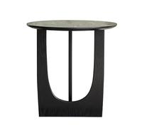 Yajuer Mesita De Noche Negra, Mesa Auxiliar, Mesita De Noche Alta, Mesa Auxiliar Negra con Almacenamiento Abierto, Mesita De Noche Moderna para Sala De Estar Y Dormitorio